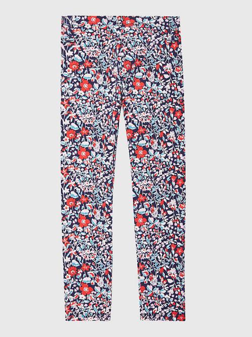 Djevojčice Tommy Hilfiger Adaptive Floral Print Leggings Pantalone Šarena | TH517YKO