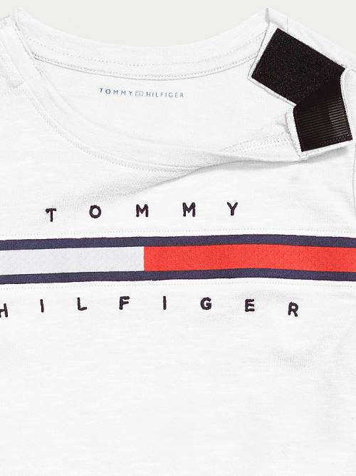 Djevojčice Tommy Hilfiger Adaptive Pure Cotton Logo Majice Bela | TH536SFM