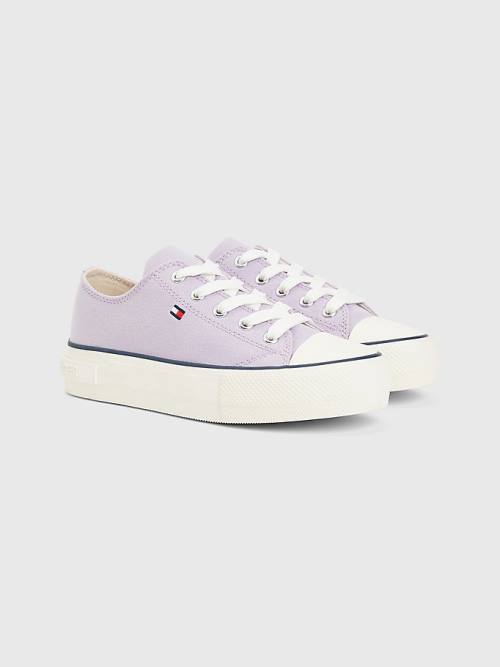 Djevojčice Tommy Hilfiger Canvas Chunky Low-Top Patike Ljubičasta | TH025OHD