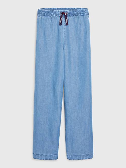 Djevojčice Tommy Hilfiger Chambray Pantalone Denim Plava | TH945WJZ