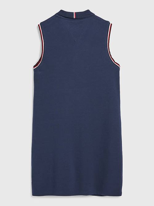 Djevojčice Tommy Hilfiger Classics Sleeveless Polo Haljine Plava | TH781NEJ