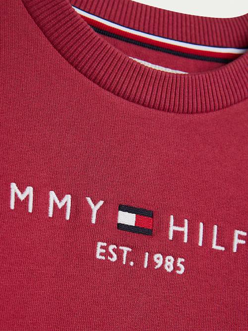 Djevojčice Tommy Hilfiger Essential Logo Duksevi Crveni | TH253VCQ