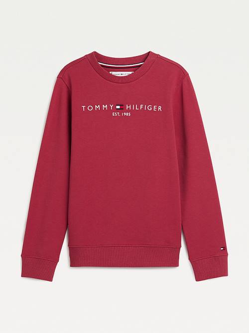 Djevojčice Tommy Hilfiger Essential Logo Duksevi Crveni | TH253VCQ