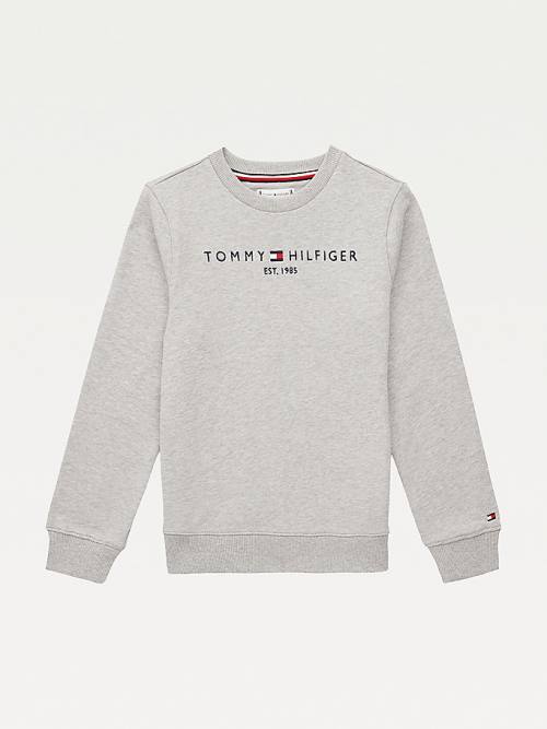 Djevojčice Tommy Hilfiger Essential Logo Duksevi Siva | TH689QZF