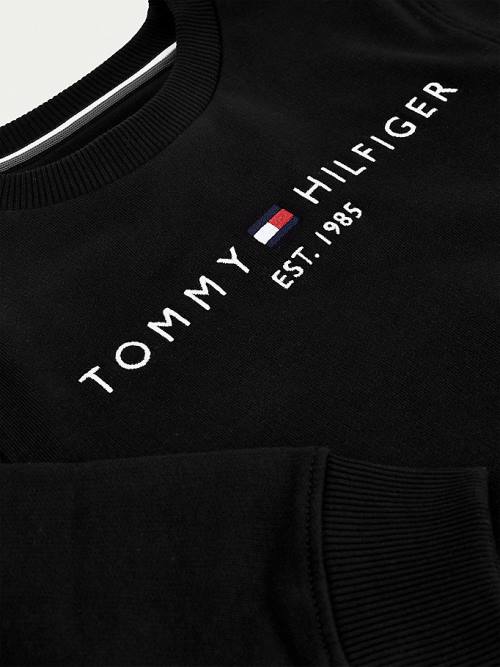 Djevojčice Tommy Hilfiger Essential Logo Duksevi Crna | TH709PTZ