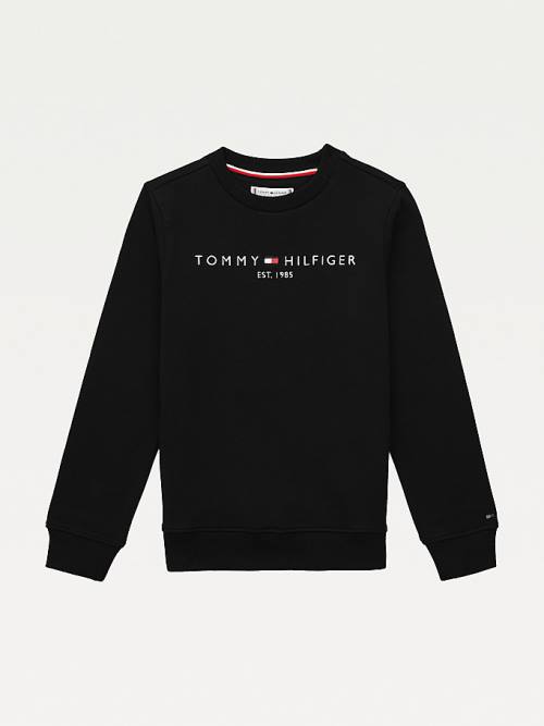 Djevojčice Tommy Hilfiger Essential Logo Duksevi Crna | TH709PTZ