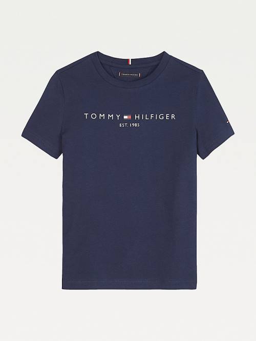 Djevojčice Tommy Hilfiger Essential Organic Cotton Logo Majice Plava | TH158MUX