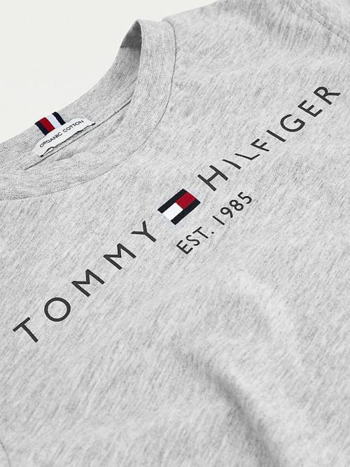 Djevojčice Tommy Hilfiger Essential Organic Cotton Logo Majice Siva | TH207UBI