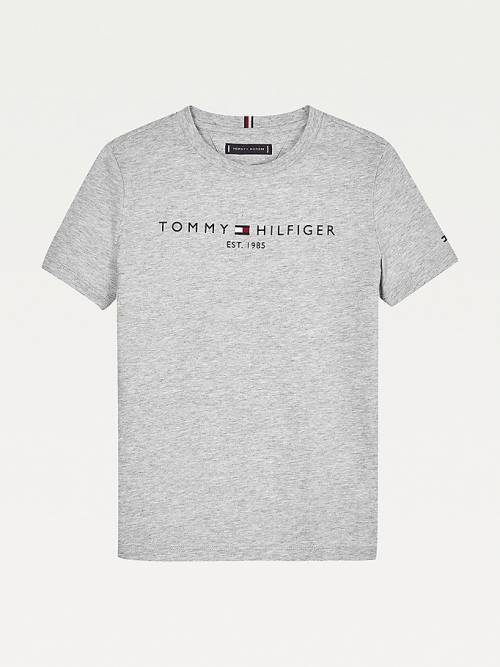 Djevojčice Tommy Hilfiger Essential Organic Cotton Logo Majice Siva | TH207UBI