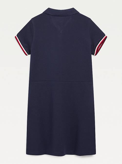 Djevojčice Tommy Hilfiger Essential Polo Haljine Plava | TH264LQE