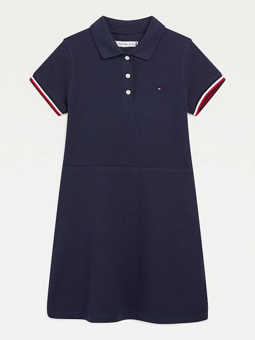 Djevojčice Tommy Hilfiger Essential Polo Haljine Plava | TH264LQE