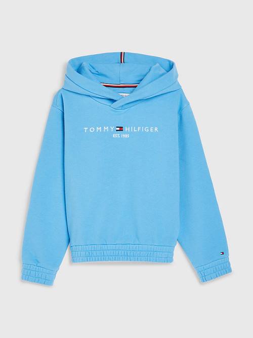 Djevojčice Tommy Hilfiger Essential Ruched Detailing Duks Hoodie Plava | TH056SHG