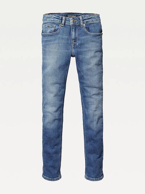 Djevojčice Tommy Hilfiger Faded Skinny Farmerke Denim Plava | TH063XBE