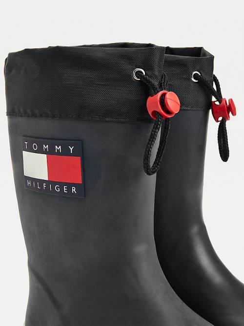 Djevojčice Tommy Hilfiger Flag Toggle Rain Čizme Crna | TH405GIO