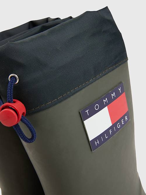 Djevojčice Tommy Hilfiger Flag Toggle Rain Čizme Zeleno | TH579OEZ