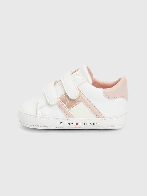 Djevojčice Tommy Hilfiger Glitter Tonal Flag Patike Bela | TH758DSI