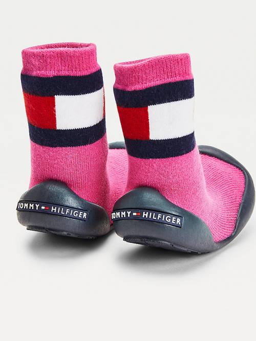 Djevojčice Tommy Hilfiger Knitted Slipper Čizme Roza | TH907NGI