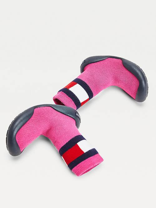 Djevojčice Tommy Hilfiger Knitted Slipper Čizme Roza | TH907NGI