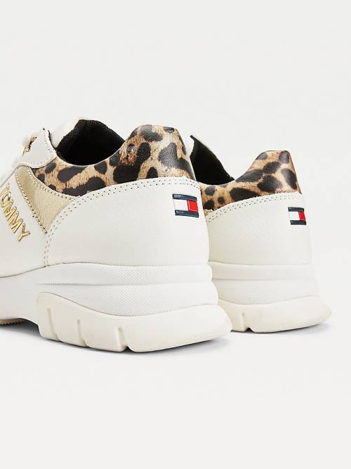 Djevojčice Tommy Hilfiger Leopard Panel Low-Top Patike Bela | TH302ATO