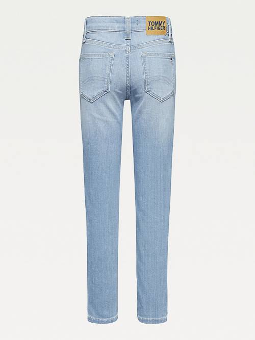 Djevojčice Tommy Hilfiger Nora Faded Skinny Farmerke Denim Plava | TH789ZPN