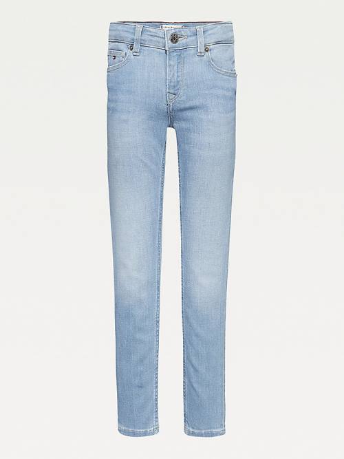 Djevojčice Tommy Hilfiger Nora Faded Skinny Farmerke Denim Plava | TH789ZPN