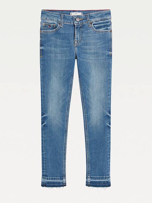 Djevojčice Tommy Hilfiger Nora Skinny Let Down Hem Farmerke Denim Plava | TH057SBA