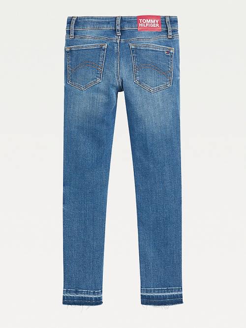 Djevojčice Tommy Hilfiger Nora Skinny Let Down Hem Farmerke Denim Plava | TH057SBA