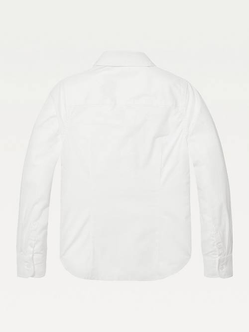 Djevojčice Tommy Hilfiger Organic Cotton Poplin Shirt Majice Bela | TH017EBO