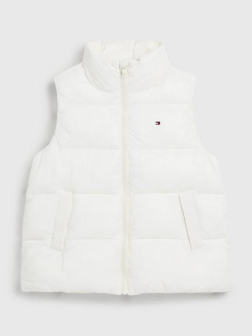 Djevojčice Tommy Hilfiger Puffer Zip-Thru Vest Jakna Bela | TH380CUF