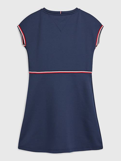 Djevojčice Tommy Hilfiger Punto Fit And Flare Haljine Plava | TH312JIA