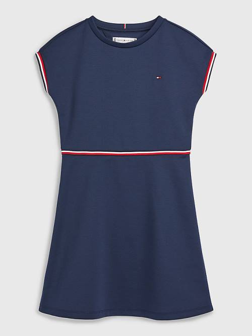 Djevojčice Tommy Hilfiger Punto Fit And Flare Haljine Plava | TH312JIA