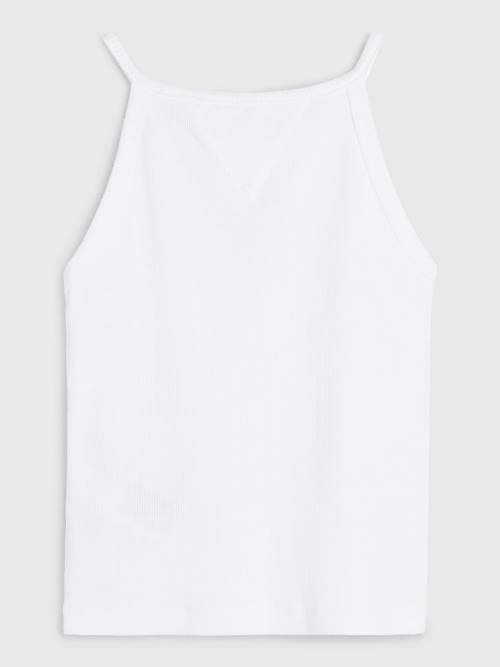 Djevojčice Tommy Hilfiger Rib-Knit Tank Top Majice Bela | TH318PJC