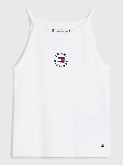 Djevojčice Tommy Hilfiger Rib-Knit Tank Top Majice Bela | TH318PJC