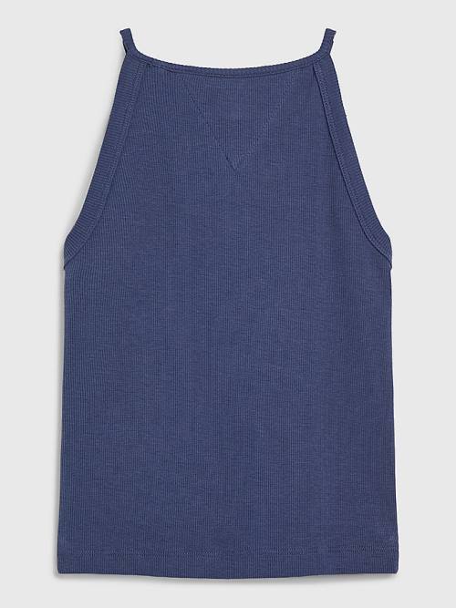 Djevojčice Tommy Hilfiger Rib-Knit Tank Top Majice Plava | TH380PZR