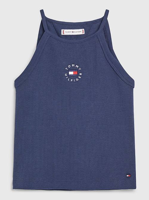 Djevojčice Tommy Hilfiger Rib-Knit Tank Top Majice Plava | TH380PZR