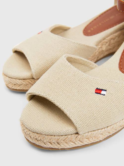 Djevojčice Tommy Hilfiger Rope Wedge Sandale Bež | TH927FSY