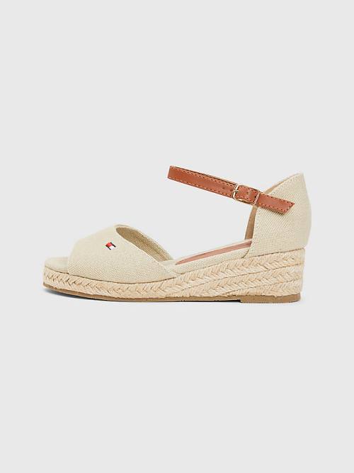 Djevojčice Tommy Hilfiger Rope Wedge Sandale Bež | TH927FSY