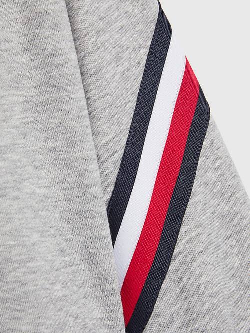 Djevojčice Tommy Hilfiger Signature Trim Slouchy Duks Hoodie Siva | TH459TOI