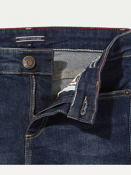 Djevojčice Tommy Hilfiger Slim Fit Farmerke Denim Plava | TH598XHL