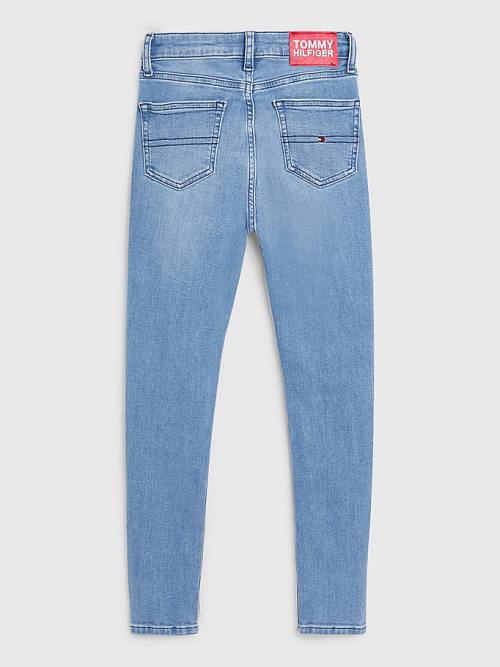 Djevojčice Tommy Hilfiger Sylvia Skinny Faded Farmerke Denim Plava | TH805AWS