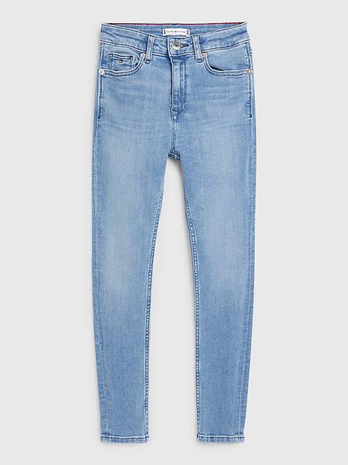 Djevojčice Tommy Hilfiger Sylvia Skinny Faded Farmerke Denim Plava | TH805AWS