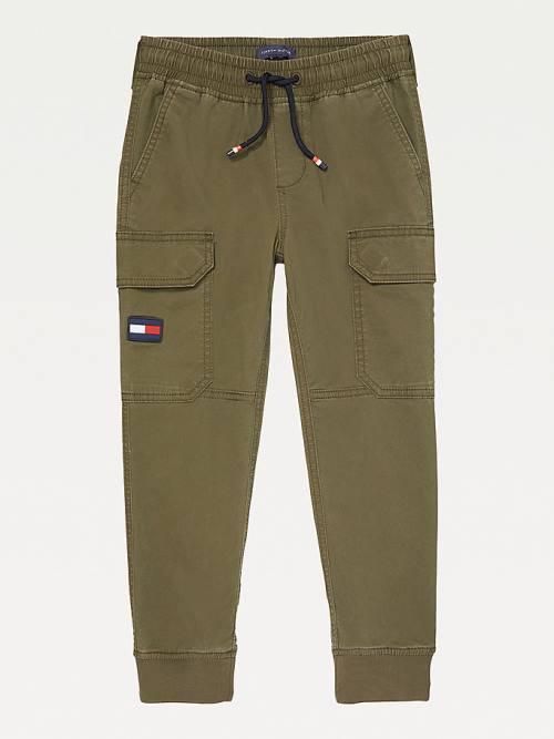 Dječake Tommy Hilfiger Adaptive Cargo Joggers Pantalone Zeleno | TH321MAV