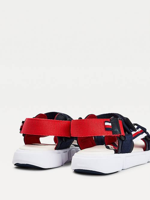 Dječake Tommy Hilfiger Adjustable Contrast Strap Sandale Plava | TH235JCR