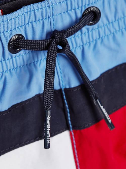 Dječake Tommy Hilfiger Colour-Blocked Mid Length Shorts Kupaći Kostimi Plava | TH470FMC