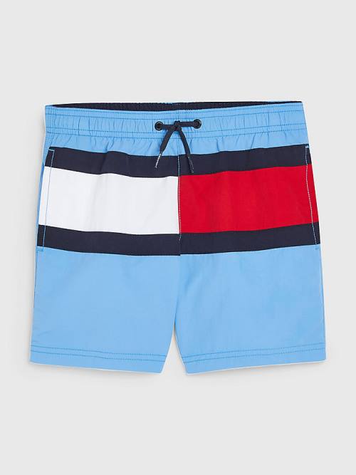 Dječake Tommy Hilfiger Colour-Blocked Mid Length Shorts Kupaći Kostimi Plava | TH470FMC