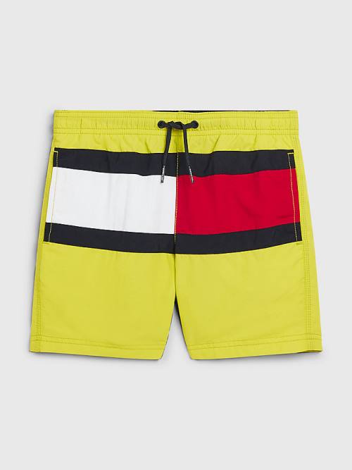 Dječake Tommy Hilfiger Colour-Blocked Mid Length Shorts Kupaći Kostimi Žuta | TH839TKN