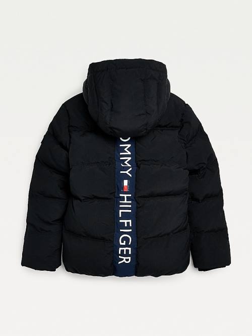 Dječake Tommy Hilfiger Essential Padded Back Logo Jakna Crna | TH786TLM