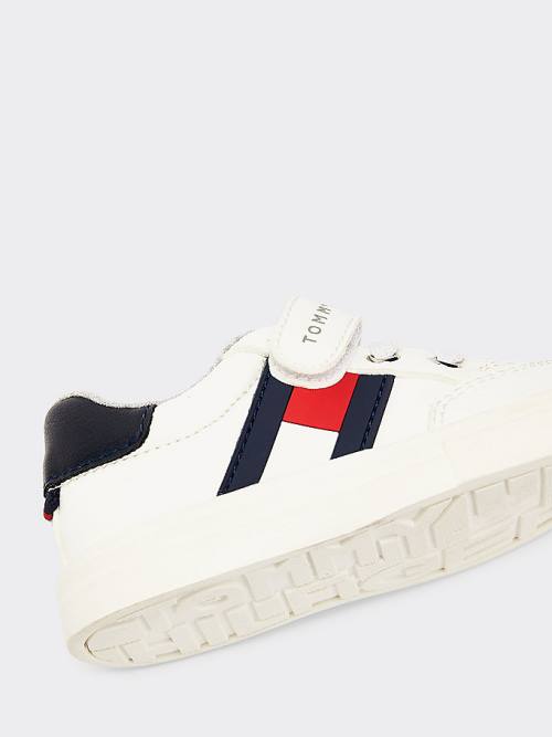 Dječake Tommy Hilfiger Flag Low-Top Patike Bela | TH039HKZ