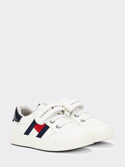 Dječake Tommy Hilfiger Flag Low-Top Patike Bela | TH039HKZ