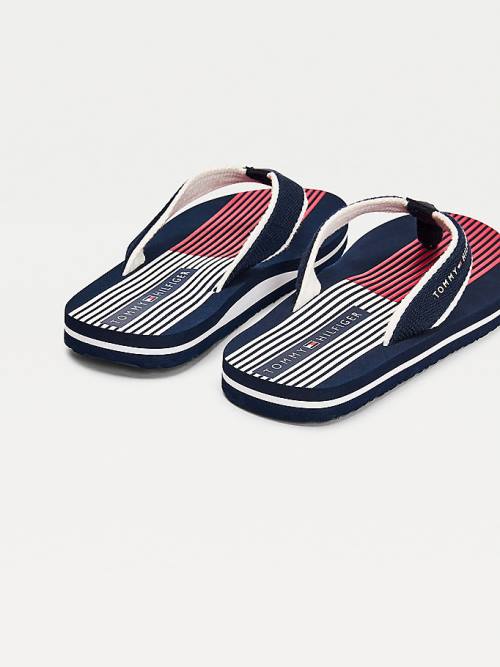 Dječake Tommy Hilfiger Flag Print Flip Flops Sandale Plava | TH280UMY